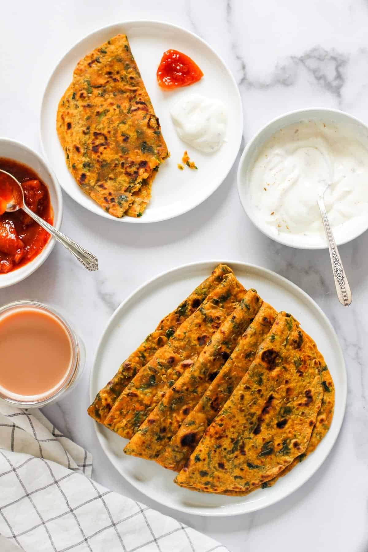 Methi Thepla | Fenugreek & Sweet Potato Flatbreads